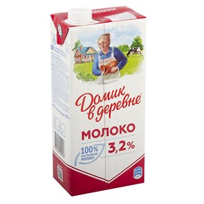 Молоко ДОМИК В ДЕРЕВНЕ 3,2% 1л 1/12шт YOb3C1SqjpHHM22Tsxaz53